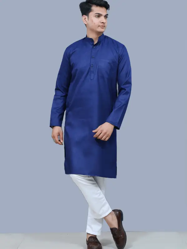 1 Men's Cotton Long Straight Kurta
