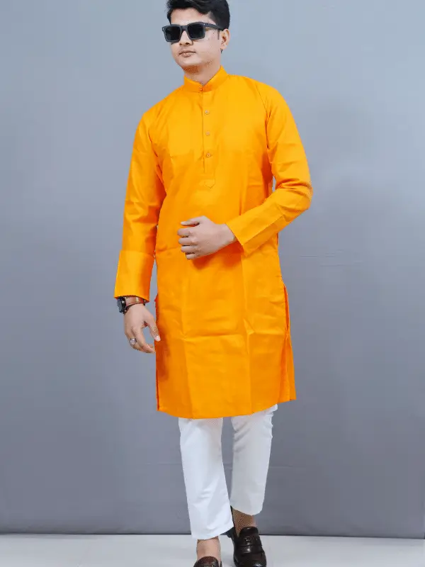 56 Men's Cotton Long Straight Kurta